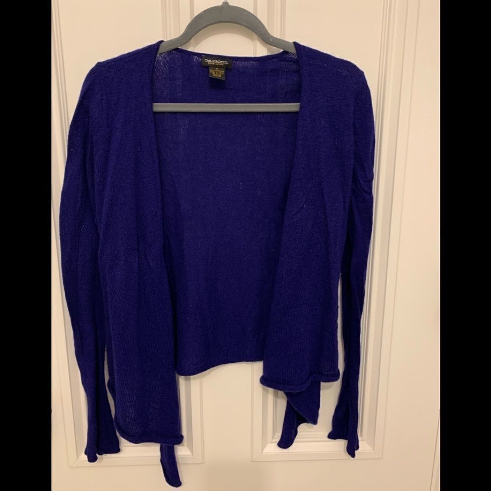 Philosophy blue cardigan cashmere small